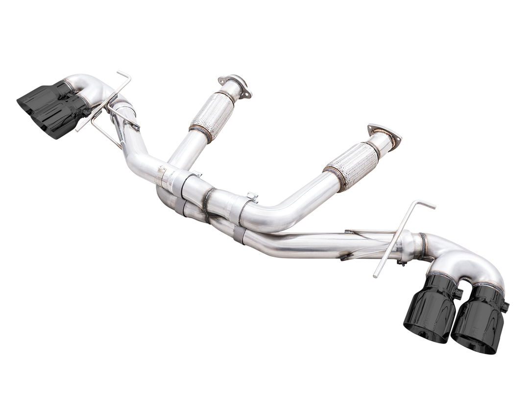 AWE TRACK EDITION EXHAUST CORVETTE C8 - DIAMOND BLACK TIPS - Wheel Designers