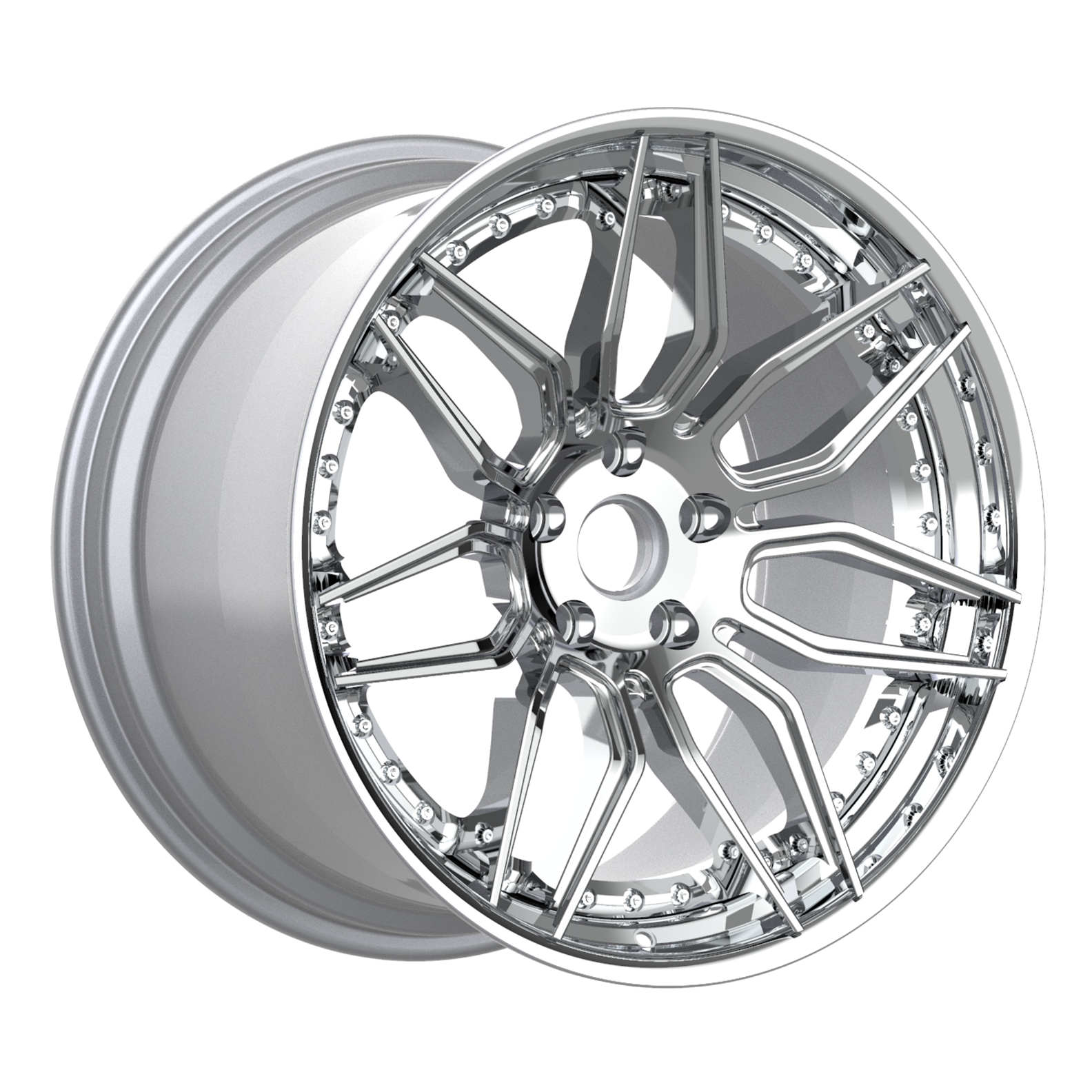 19X10 20X12 C8Z 2PC FORGED EXPOSED FITS CORVETTE C6/C7 GRANDSPORT Z06 - Wheel Designers