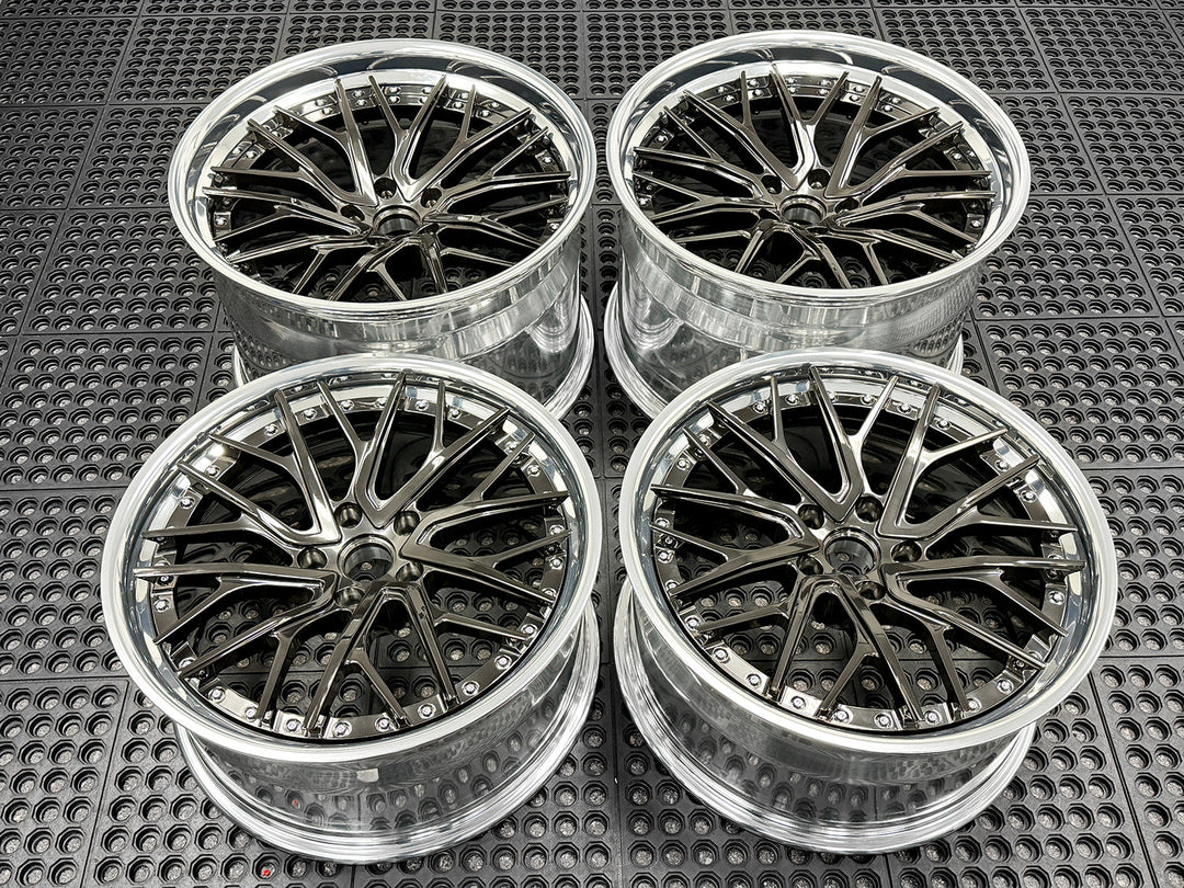 FORGEDLITE DB10 2PC MODULAR 19X10 20X12 WHEEL & TIRE PACKAGE WHEEL & TIRE PACKAGE- Wheel Designers