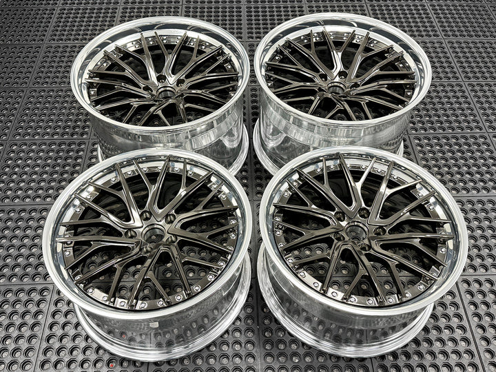 FORGEDLITE DB10 2PC MODULAR 19X10 20X12 WHEEL & TIRE PACKAGE WHEEL & TIRE PACKAGE- Wheel Designers