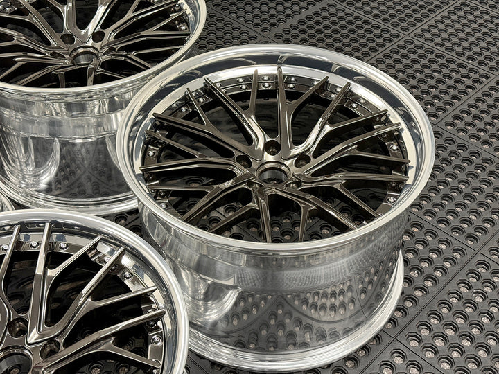 FORGEDLITE DB10 2PC MODULAR 19X10 20X12 WHEEL & TIRE PACKAGE WHEEL & TIRE PACKAGE- Wheel Designers
