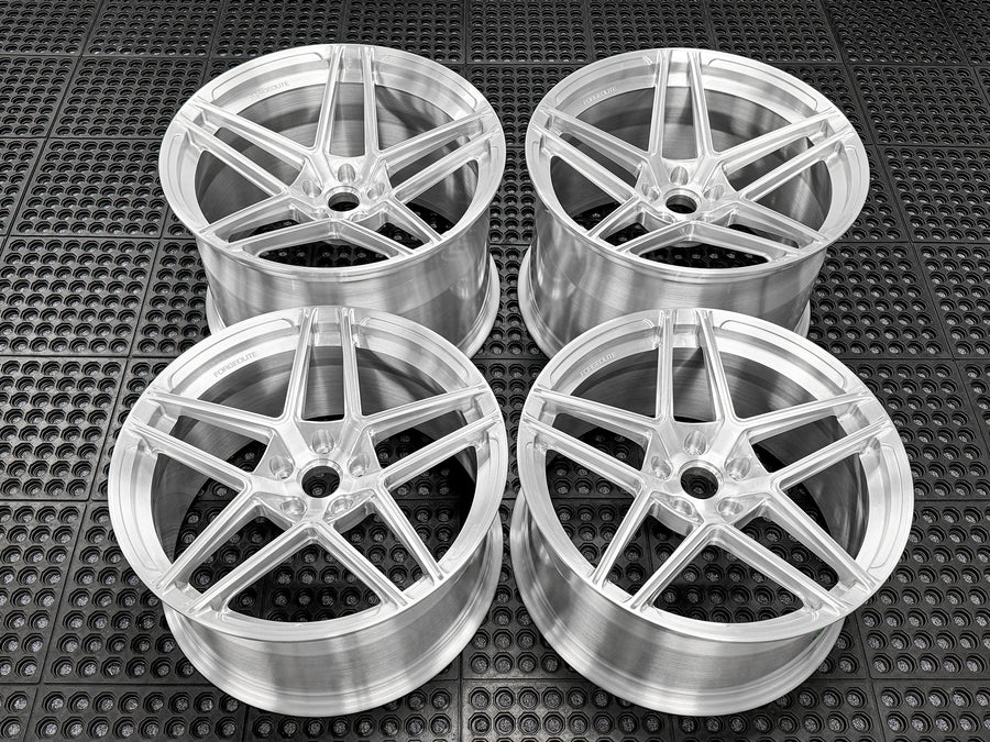FORGEDLITE MC2 BRUSHED CLEAR 20X10 21X13 CORVETTE C8 Z06 ERAY *IN STOCK READY TO SHIP* - Wheel Designers