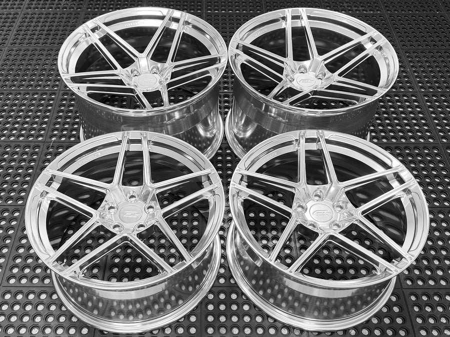 FORGEDLITE MC2 POLISHED CLEAR 20X10 21X13 CORVETTE C8 Z06 ERAY *IN STOCK READY TO SHIP - Wheel Designers