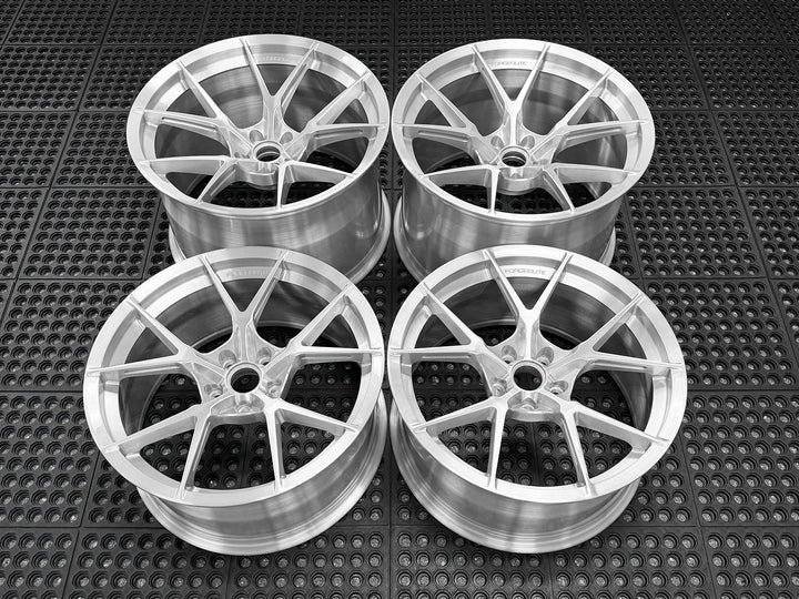 FORGEDLITE MC5 BRUSHED CLEAR 20X10 21X13 CORVETTE C8 Z06 ERAY *IN STOCK READY TO SHIP* - Wheel Designers