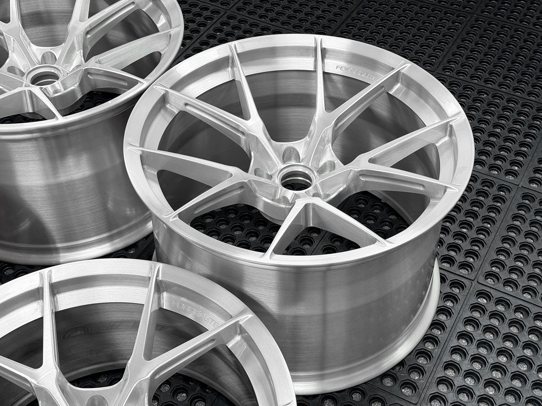 FORGEDLITE MC5 BRUSHED CLEAR 20X10 21X13 CORVETTE C8 Z06 ERAY *IN STOCK READY TO SHIP* - Wheel Designers