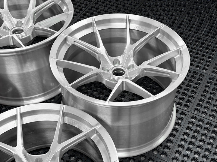 FORGEDLITE MC5 BRUSHED CLEAR 20X10 21X13 CORVETTE C8 Z06 ERAY *IN STOCK READY TO SHIP* - Wheel Designers