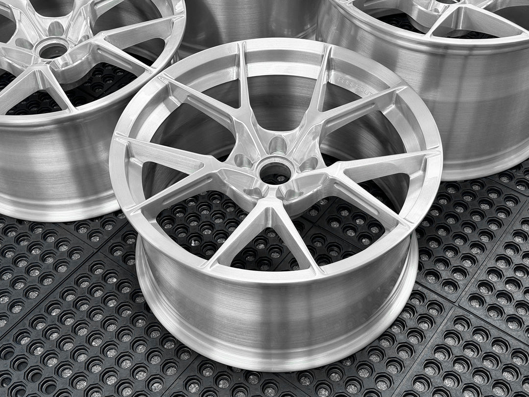 FORGEDLITE MC5 BRUSHED CLEAR 20X10 21X13 CORVETTE C8 Z06 ERAY *IN STOCK READY TO SHIP* - Wheel Designers