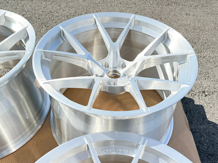 FORGEDLITE MC5 BRUSHED CLEAR 20X10 21X13 CORVETTE C8 Z06 ERAY *IN STOCK READY TO SHIP* - Wheel Designers