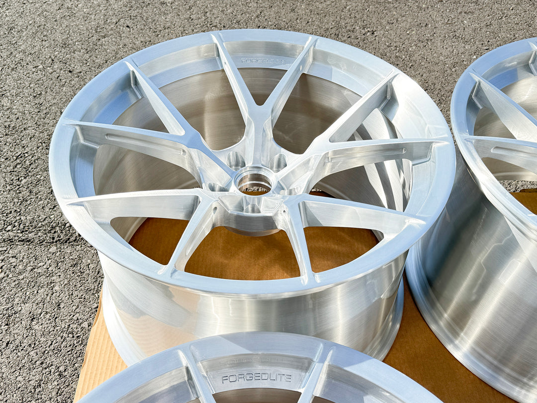 FORGEDLITE MC5 BRUSHED CLEAR 20X10 21X13 CORVETTE C8 Z06 ERAY *IN STOCK READY TO SHIP* - Wheel Designers