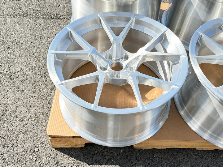 FORGEDLITE MC5 BRUSHED CLEAR 20X10 21X13 CORVETTE C8 Z06 ERAY *IN STOCK READY TO SHIP* - Wheel Designers