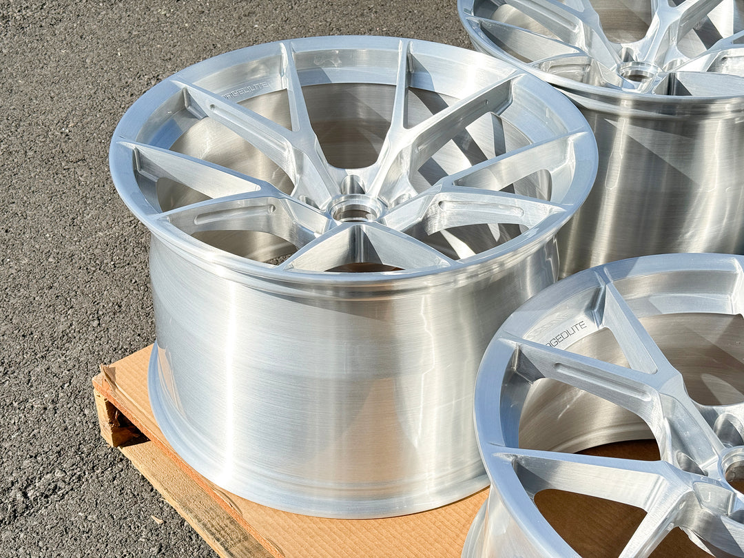 FORGEDLITE MC5 BRUSHED CLEAR 20X10 21X13 CORVETTE C8 Z06 ERAY *IN STOCK READY TO SHIP* - Wheel Designers