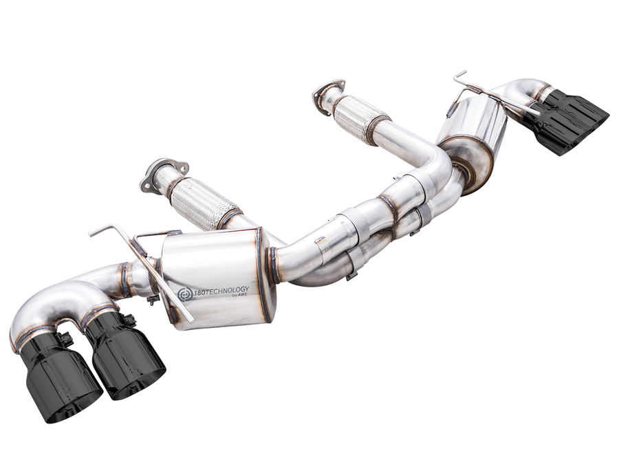 AWE TOURING EDITION EXHAUST CORVETTE C8 - DIAMOND BLACK TIPS - Wheel Designers