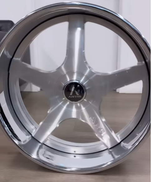 ARTIS GRABBER BRUSHED CENTER CHROME LIP 1995 IMPALA 26X9 26X10 - Wheel Designers
