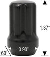 14X1.50 SPLINE BLACK LUG NUTS - Wheel Designers